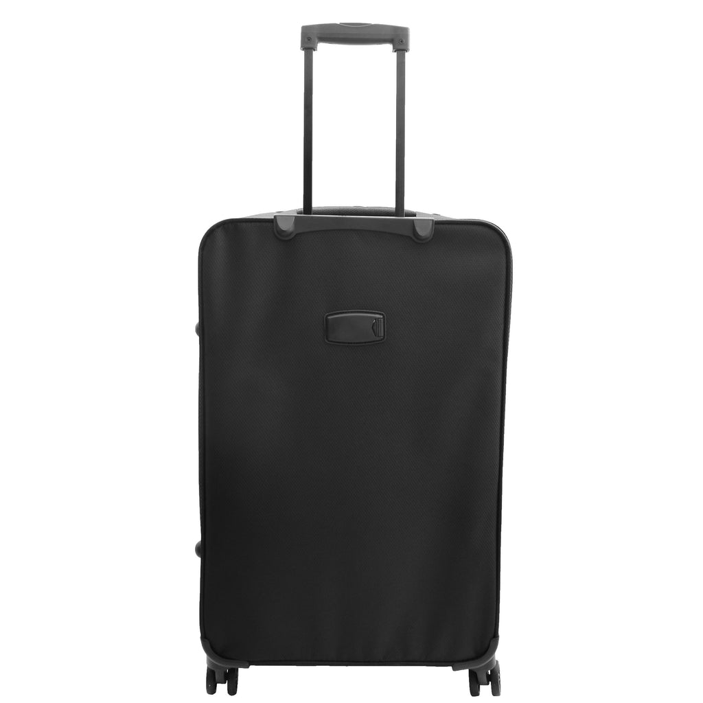 DR524 Expandable Lightweight Soft Luggage Suitcases With Four Wheels Black 9