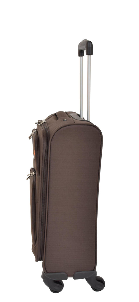 DR526 Soft Cabin Size Wheeled Suitcase Coffee 3