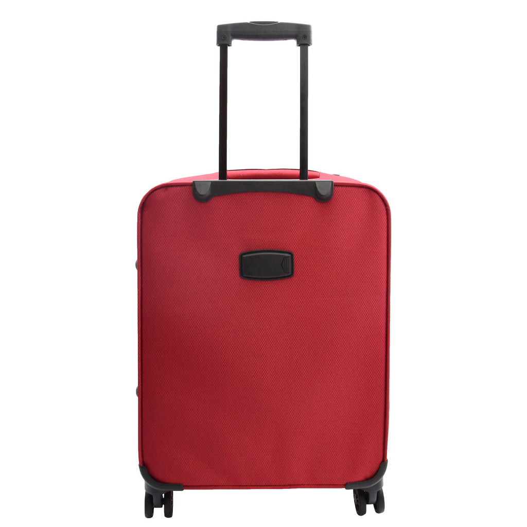 DR524 Expandable Lightweight Soft Luggage Suitcases With Four Wheels Red 15