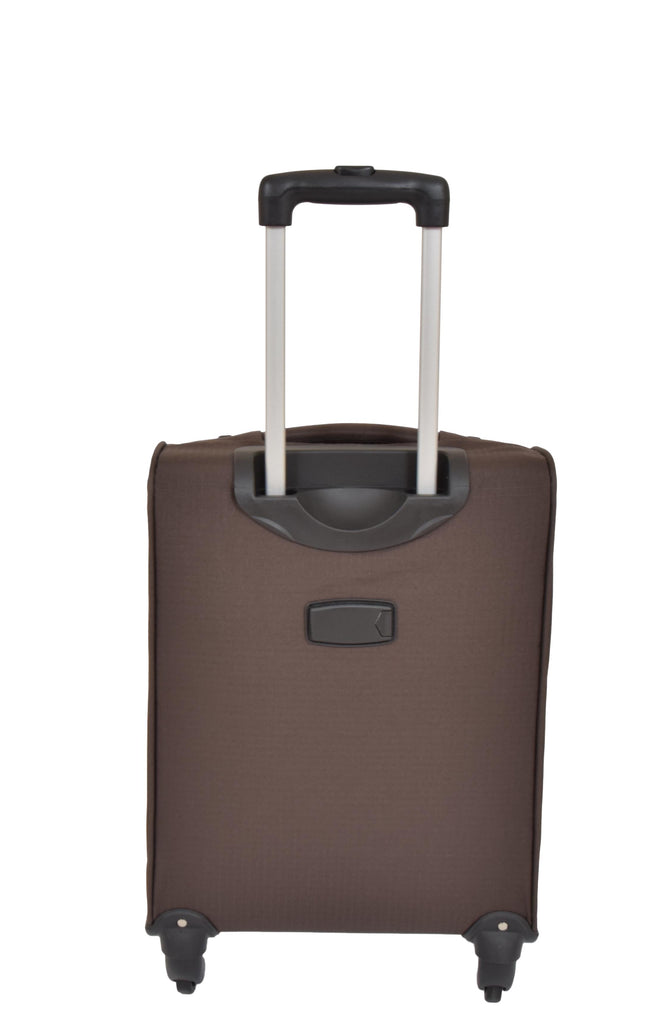 DR526 Soft Cabin Size Wheeled Suitcase Coffee 4