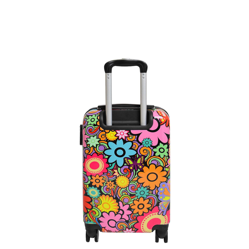 DR519 Hard Shell Luggage Suitcase With Four Wheels Flower Print 4