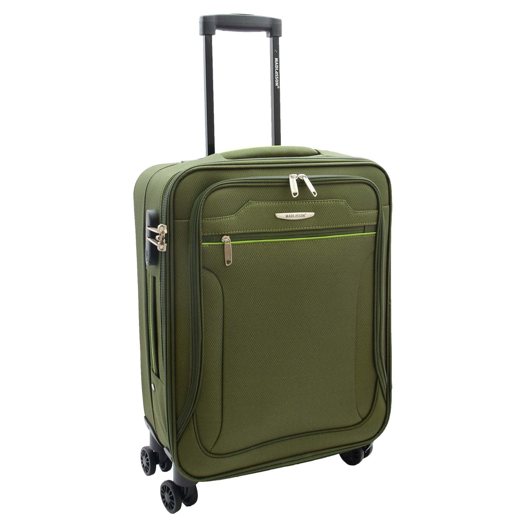 DR524 Expandable Lightweight Soft Luggage Suitcases With Four Wheels Green 11