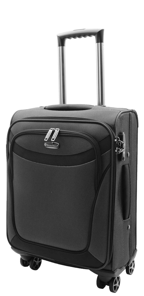 DR523 Soft Casing TSA Lock Suitcase Luggage Four Wheel Black 12