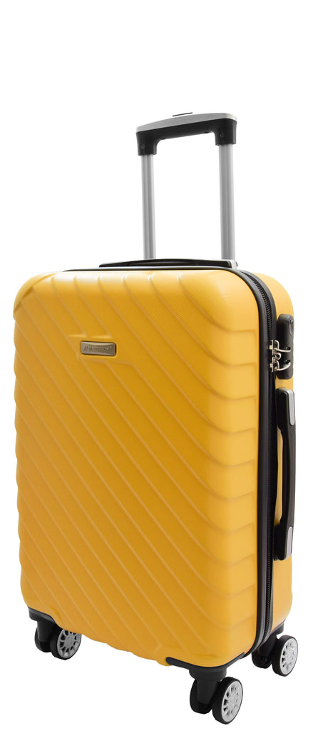 DR520 Digit Lock Hard Shell Expandable Luggage With Four Wheels Yellow 12