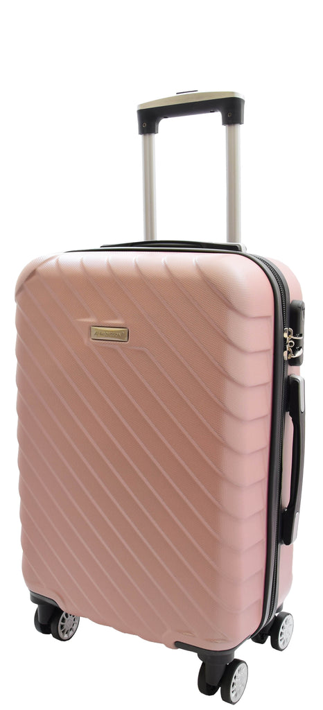 DR520 Digit Lock Hard Shell Luggage With Four Wheels Rose Gold 12