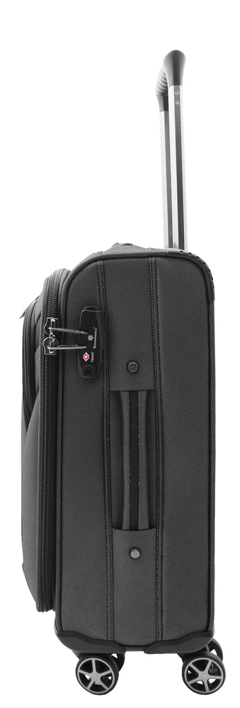 DR523 Soft Casing TSA Lock Suitcase Luggage Four Wheel Black 14