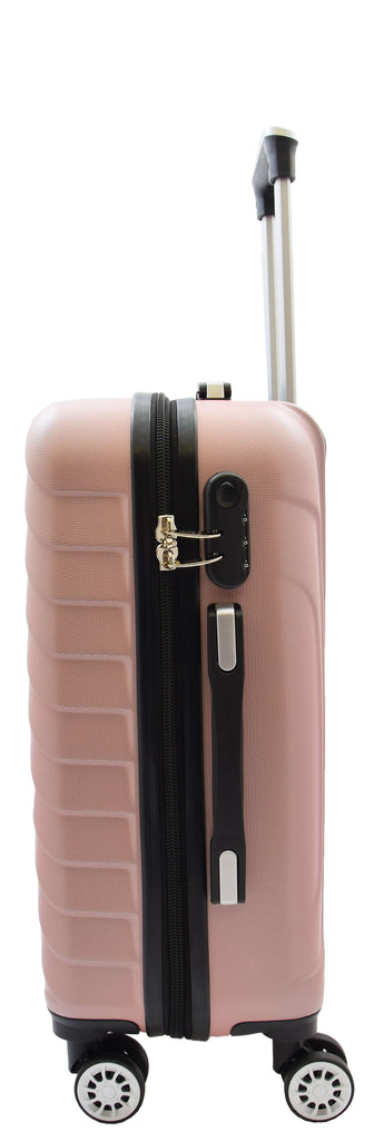 DR520 Digit Lock Hard Shell Luggage With Four Wheels Rose Gold 14