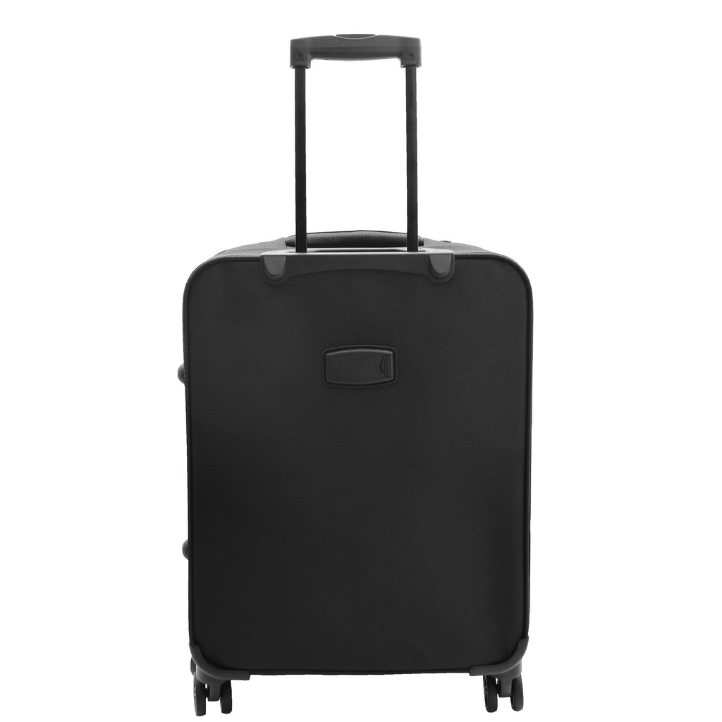 DR524 Expandable Lightweight Soft Luggage Suitcases With Four Wheels Black 14