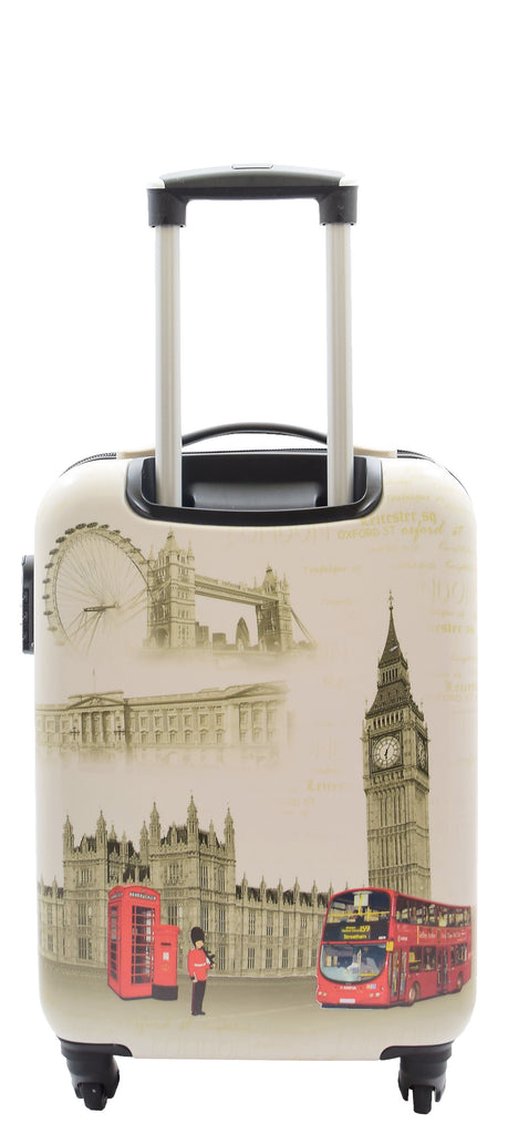 DR500 Four Wheel Suitcase Hard Shell Luggage London Print 15