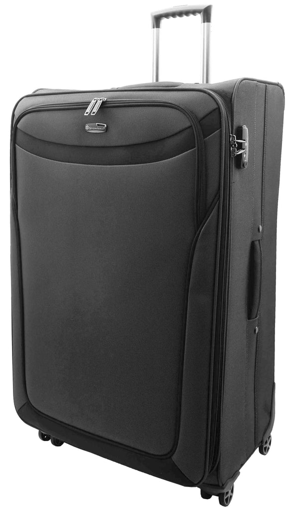 DR523 Soft Casing TSA Lock Suitcase Luggage Four Wheel Black 17