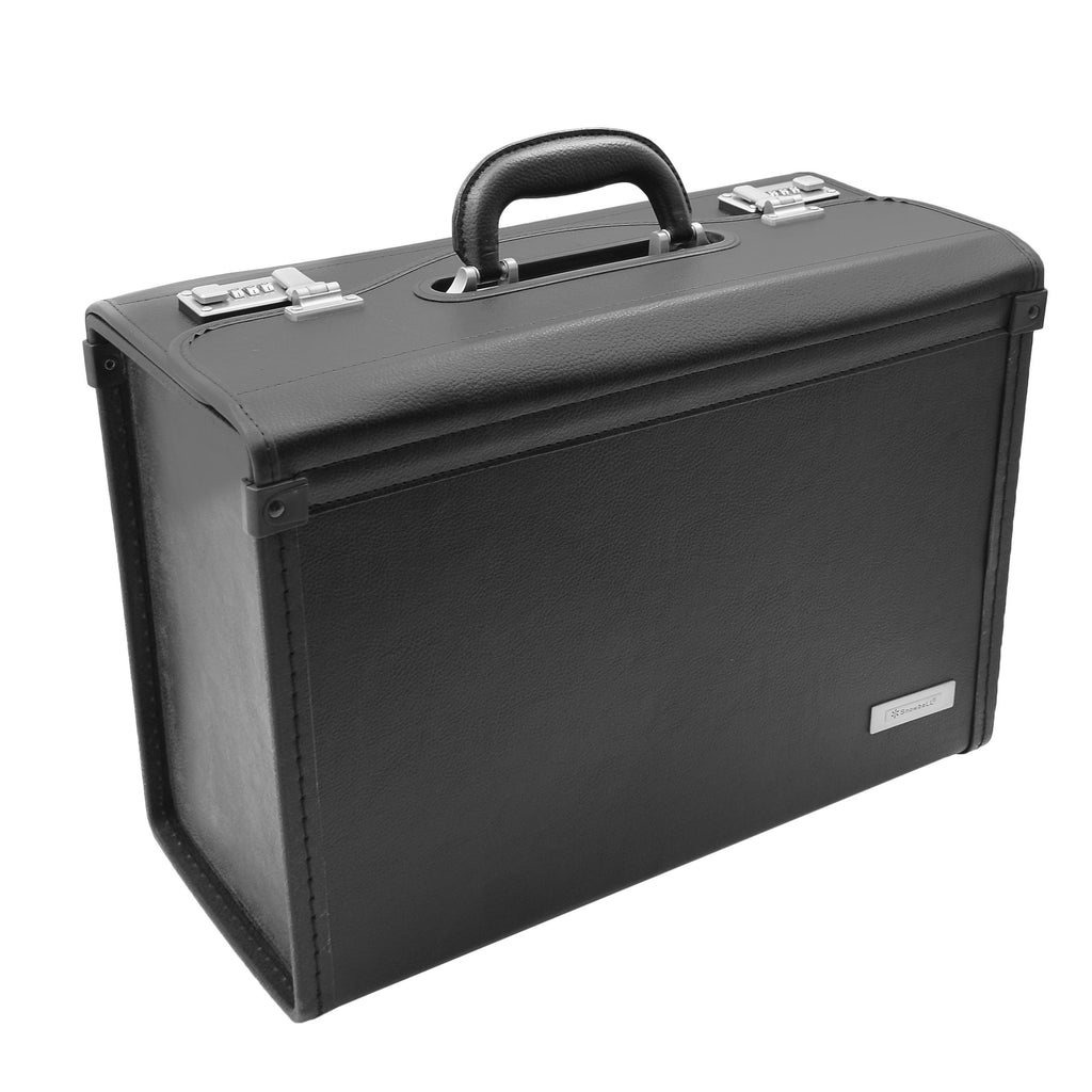 DR495 Leather Briefcase Doctors Business Bag  Black 1