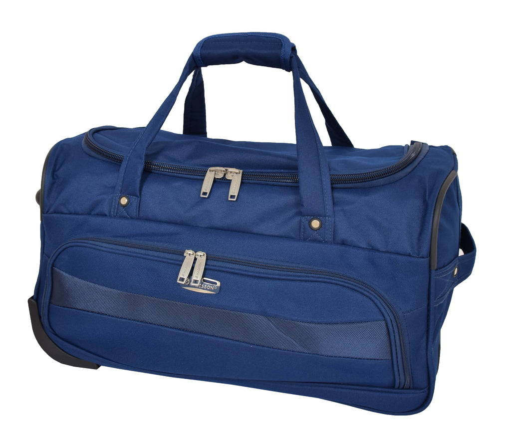 DR487 Lightweight Mid Size Holdall with Wheels Blue 3