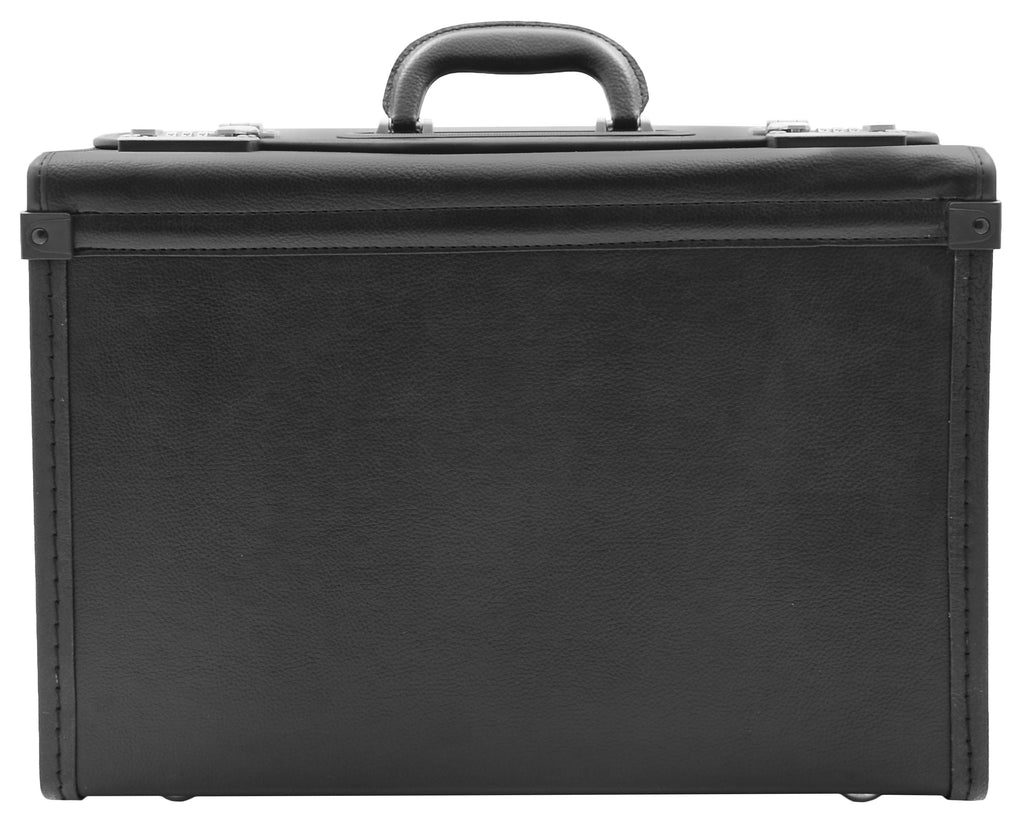 DR495 Leather Briefcase Doctors Business Bag  Black 3