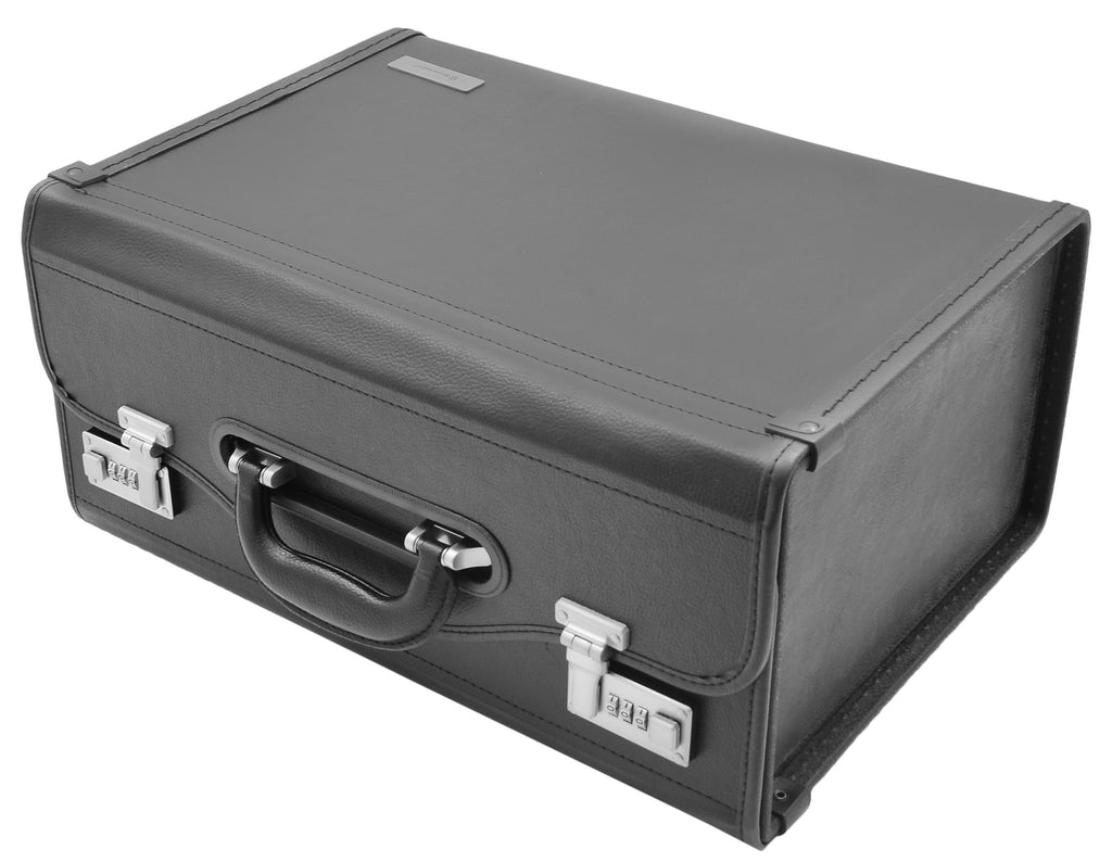 DR495 Leather Briefcase Doctors Business Bag  Black 4