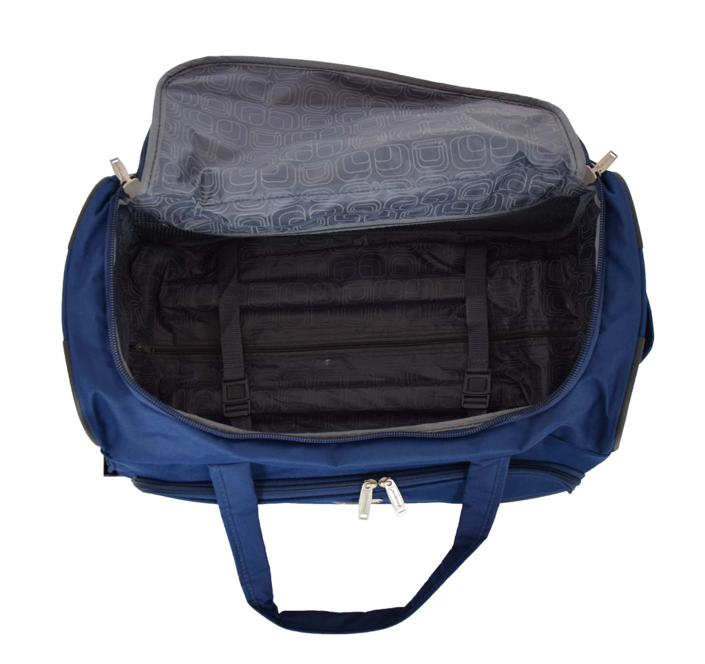DR487 Lightweight Mid Size Holdall with Wheels Blue 7