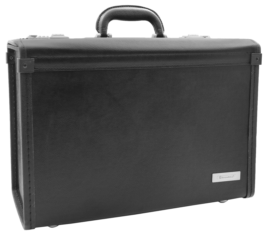 DR495 Leather Briefcase Doctors Business Bag  Black 7